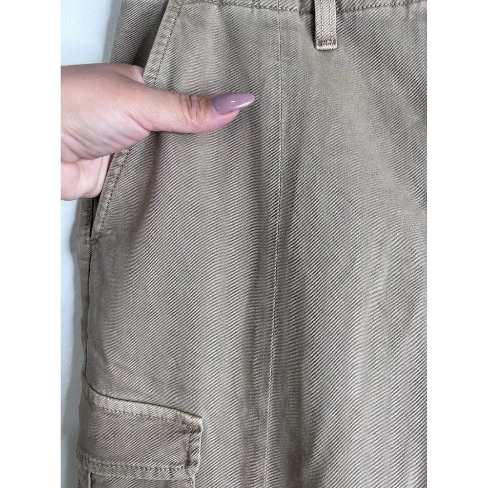 L'AGENCE Brooklyn High Rise Utility Wide Leg Cargo Pants Rye Tan Sz29 Designer - Picture 6 of 11
